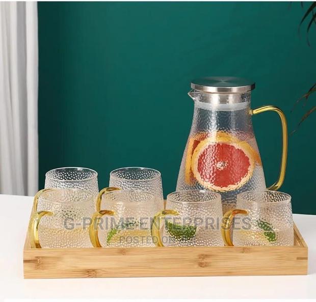 Glass Tea Set Pot With Cups - main view