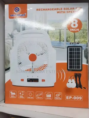 Rechargeable Solar Fan With Speaker