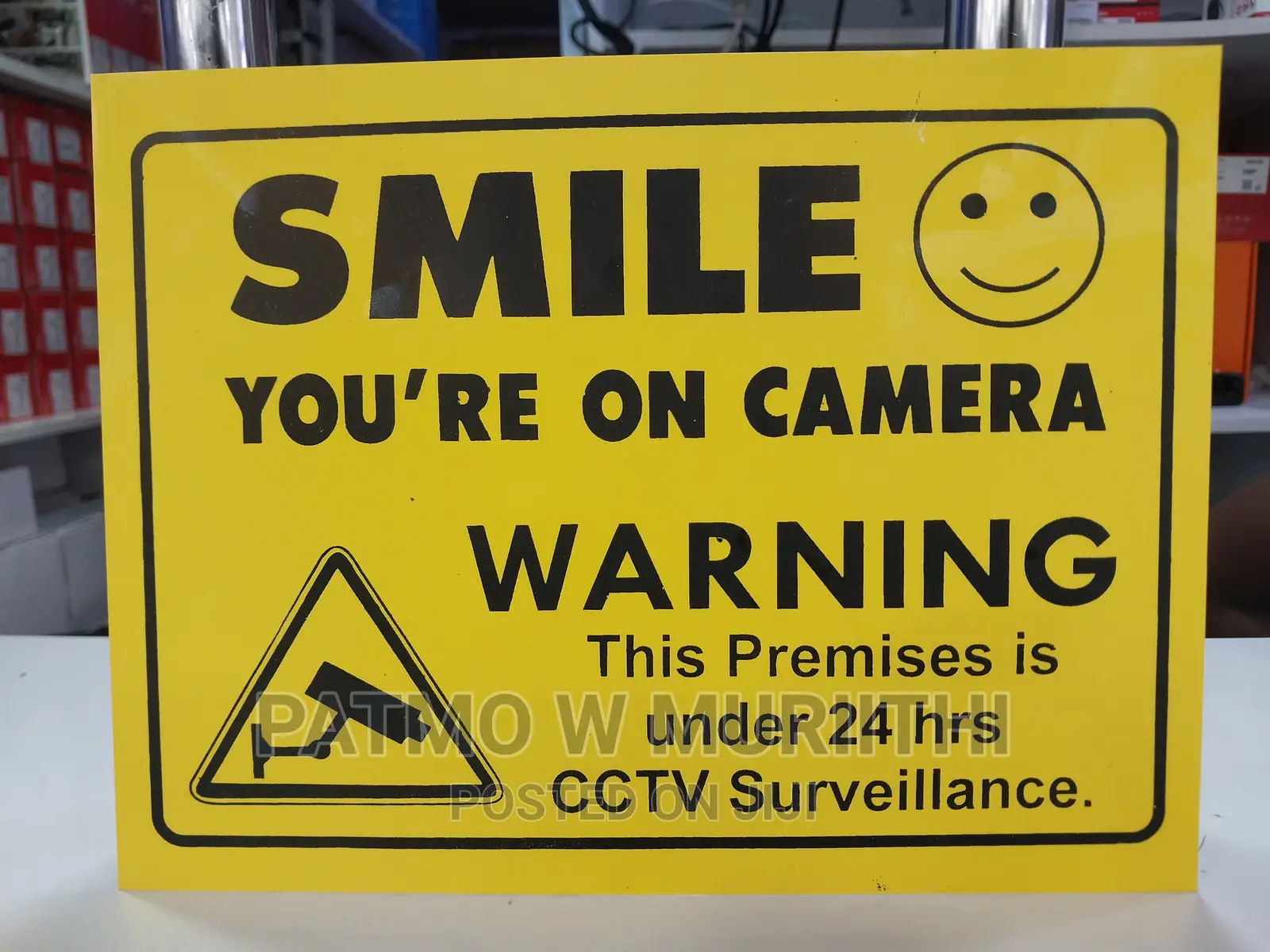 CCTV Warning Sign Board