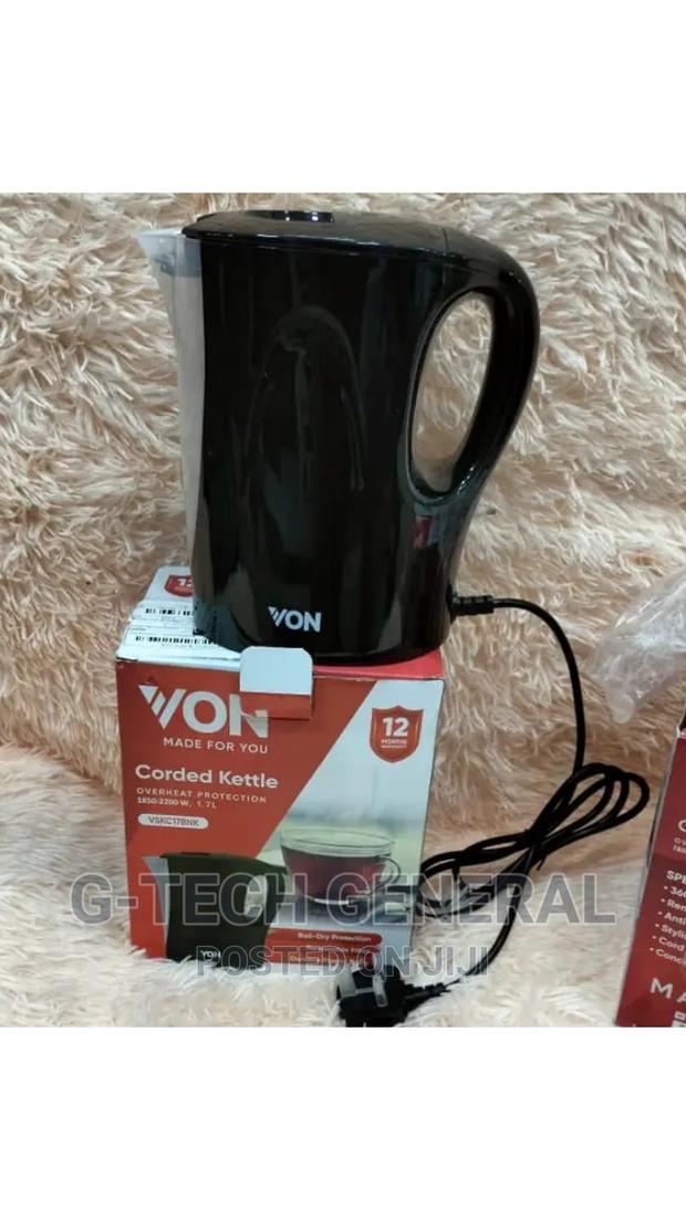 Von 1.7l Corded Electric Water Kettle-Black - thumbnail 2