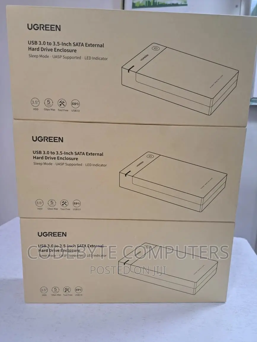 UGREEN USB 3.0 3.5"/2.5" Hard Drive Enclosure With UK Power
