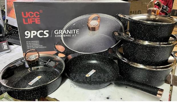 9pcs Granite Cookware Set