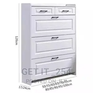 Now Restocked:
Bucket Flip Shoe Cabinet: H100cm L100cm W24cm