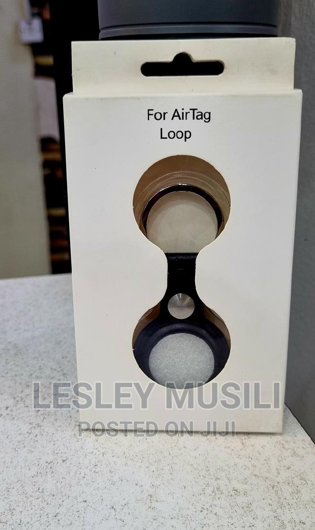 Genuine Leather Airtag Case- Black/Brown - thumbnail 2
