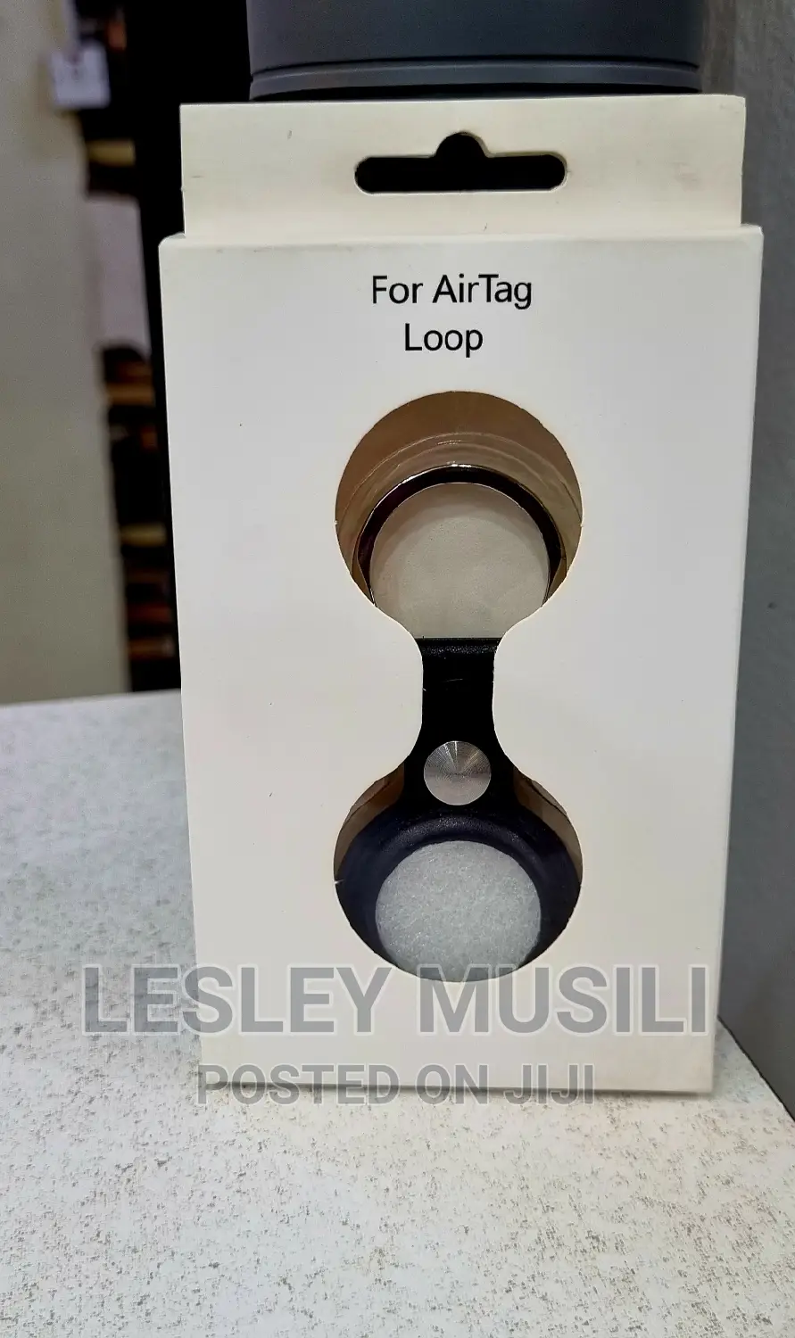 Genuine Leather Airtag Case- Black/Brown