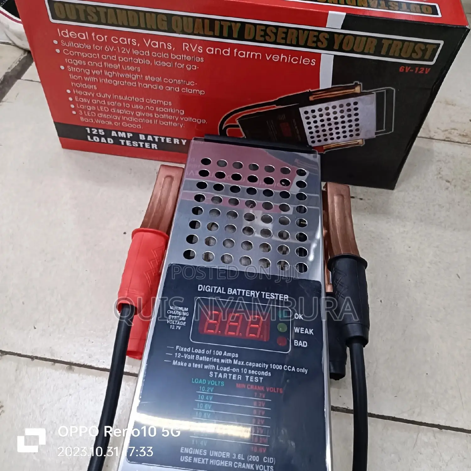 Digital Battery Tester .