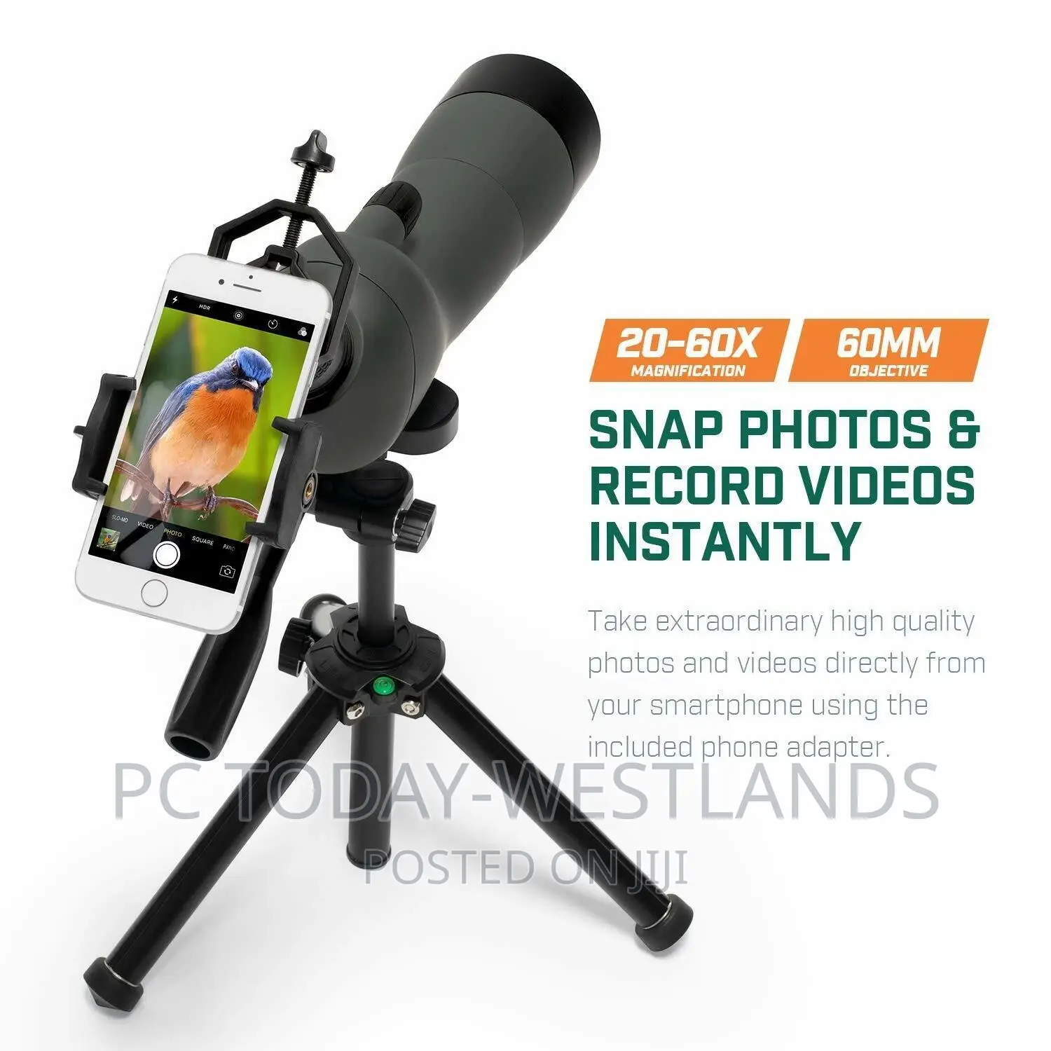 Amcrest Spotting Scope for Target Shooting W/Tripod 20-60x60