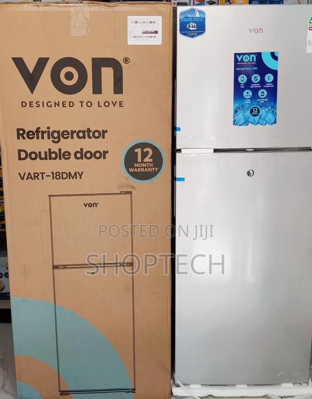 *Von 138litres Double Door Fridge