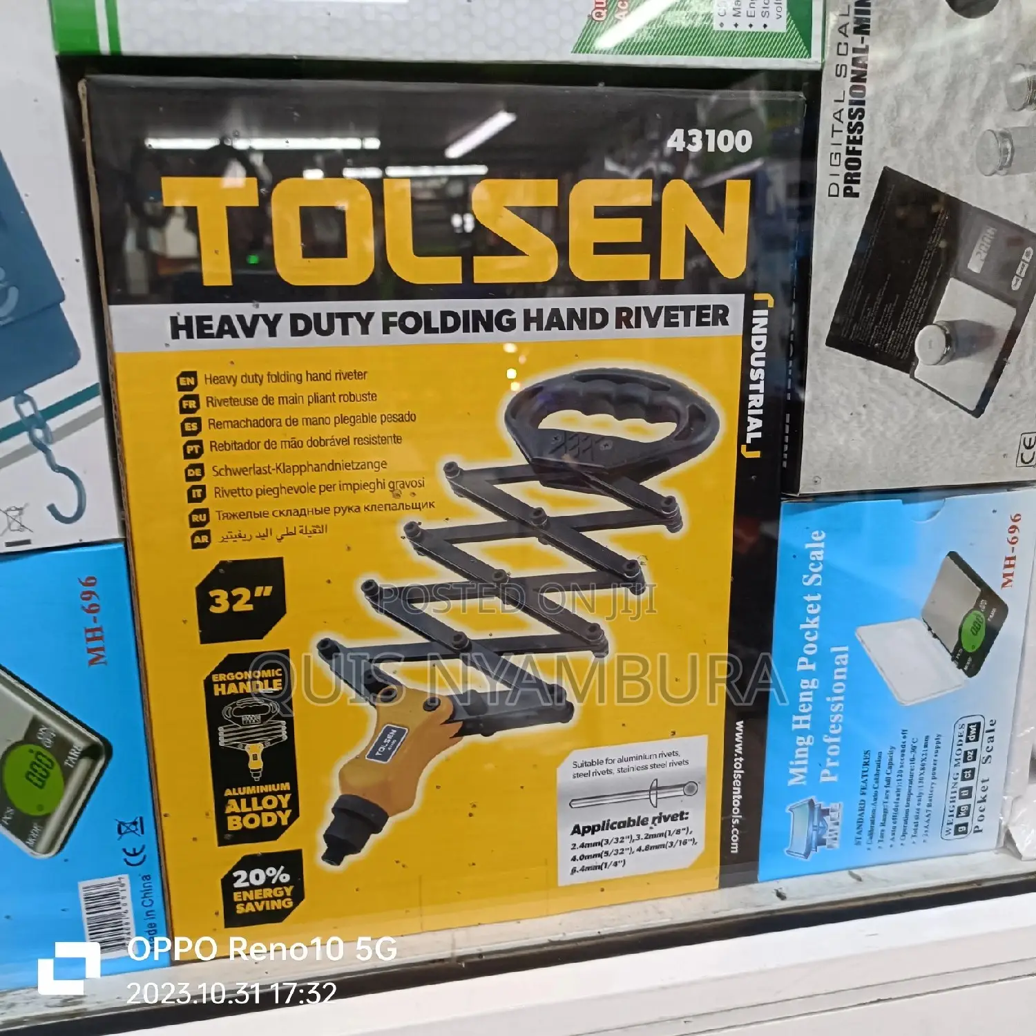 Heavy Duty Hand Folding Riveter .