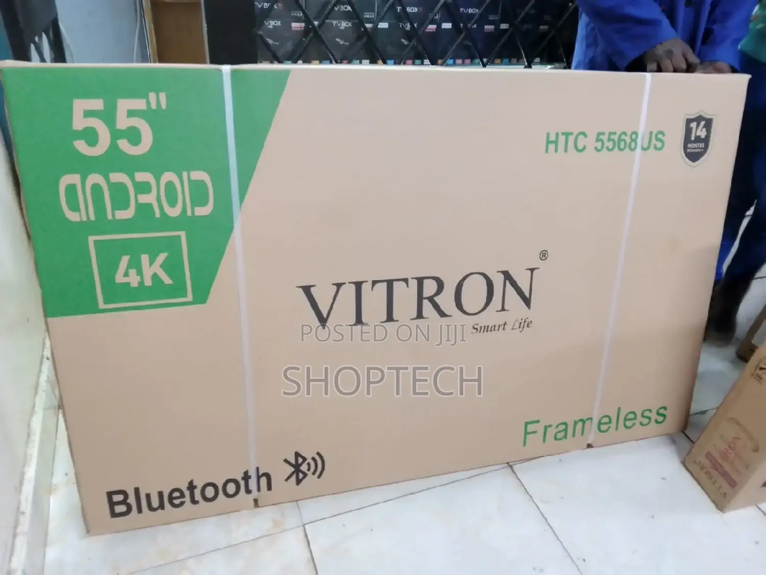 Tv 55inch Smart Android Frameless Vitron With Bluetooth