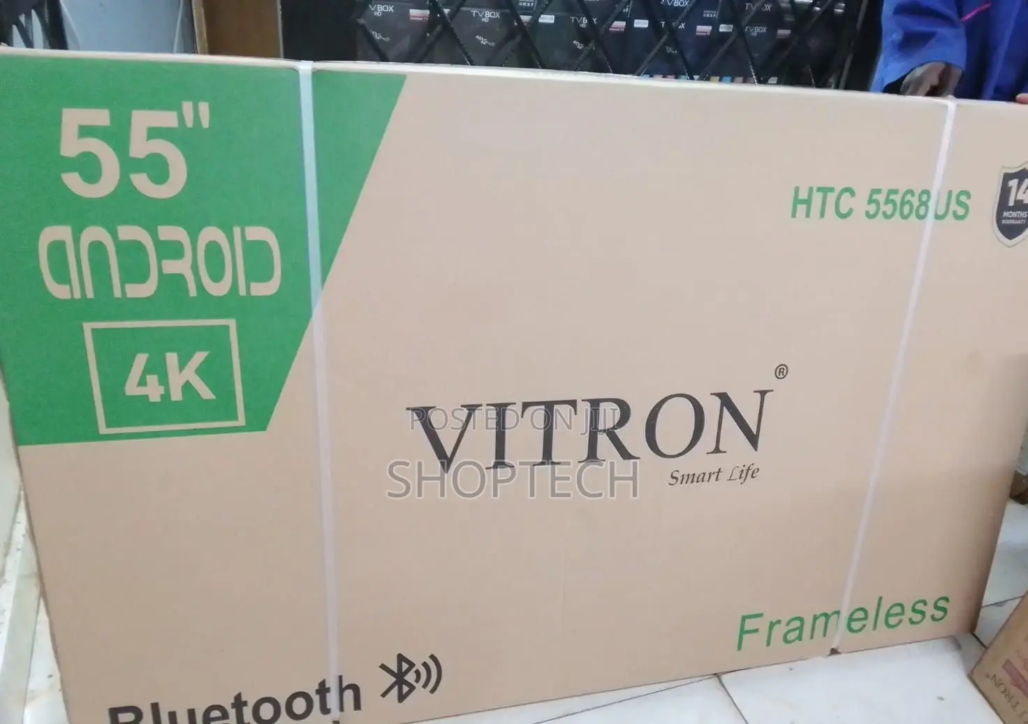 Tv 55inch Smart Android Frameless Vitron With Bluetooth
