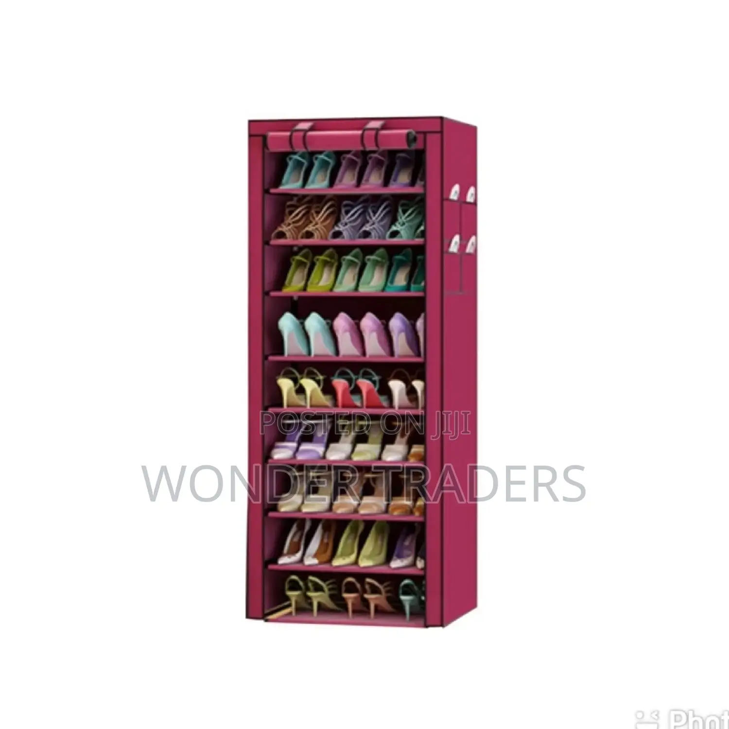 Shoe Rack With Cover 10layer Single Column
