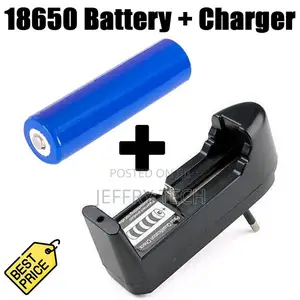 18650 Battery(High Capacity) + Charger(High Quality) 3.7V Re