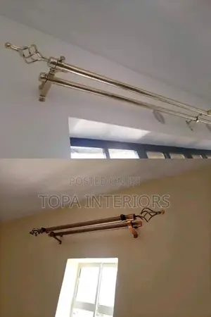 Portable Ready to Pick 2m Double Adjustable Curtain Rods