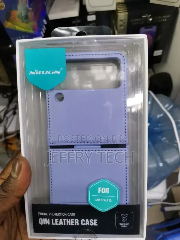 Case Nillkin-Leather QIN Galaxy Z Flip 4 Purple Case