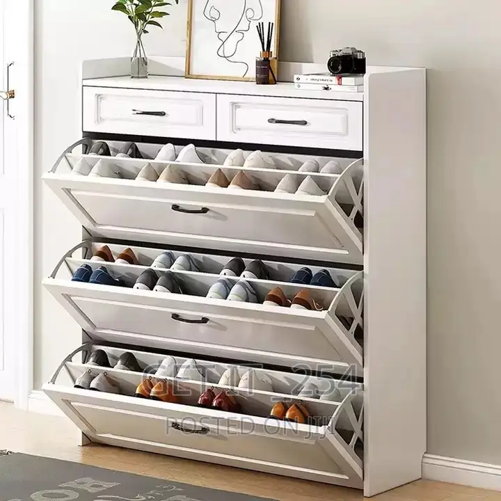 Bucket Flip Shoe Cabinet Dimensions: H100cm L100cm W24cm