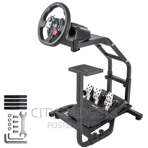Racing Wheel Stand Gaming Cockpit Height Adjustable Fit