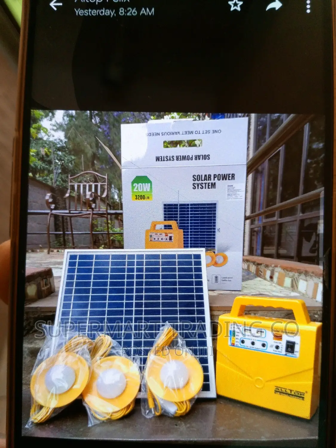 Solar Home Kit Radio and Charger N Light.