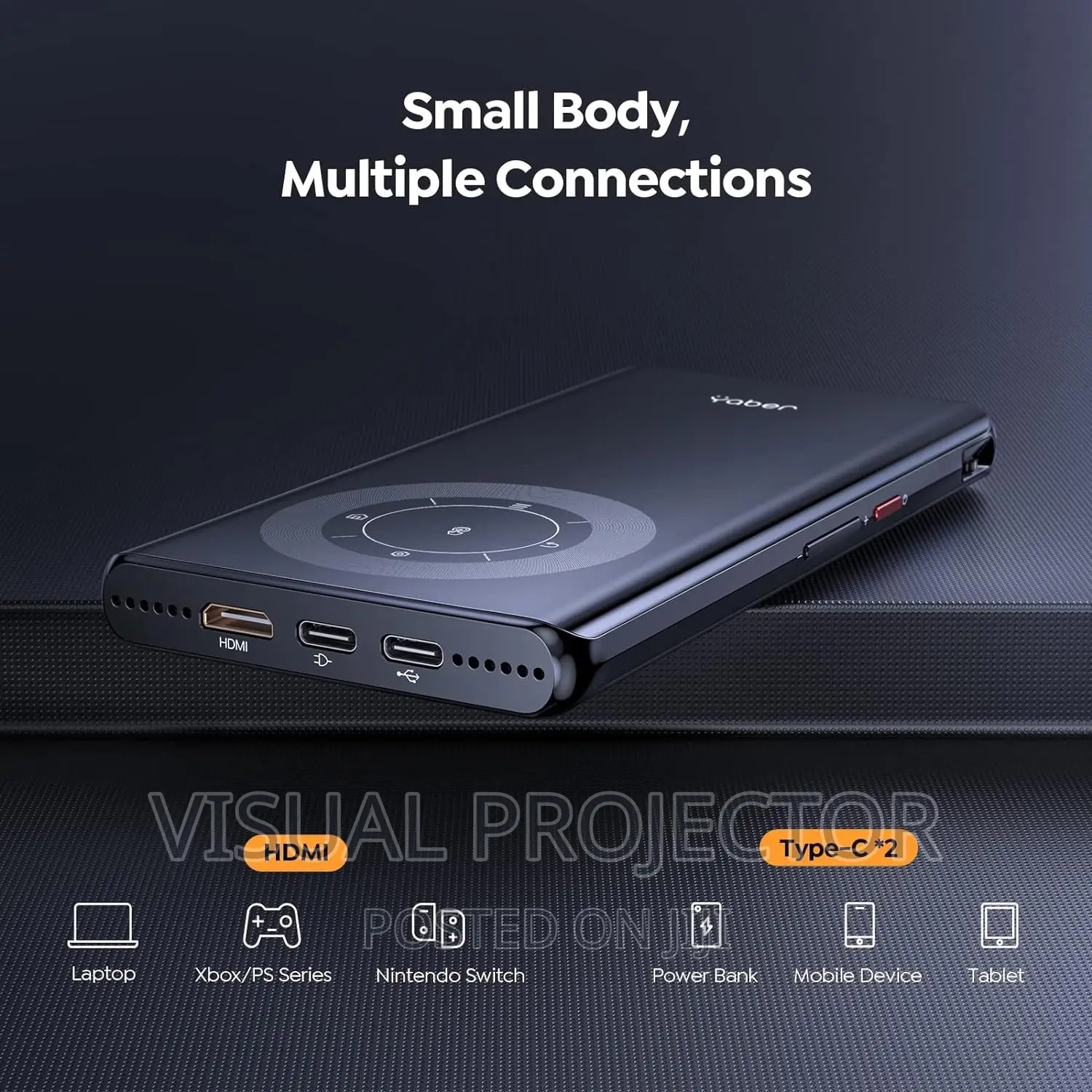YABER T1 Mini Pocket Pico Projector With Wifi Bluetooth