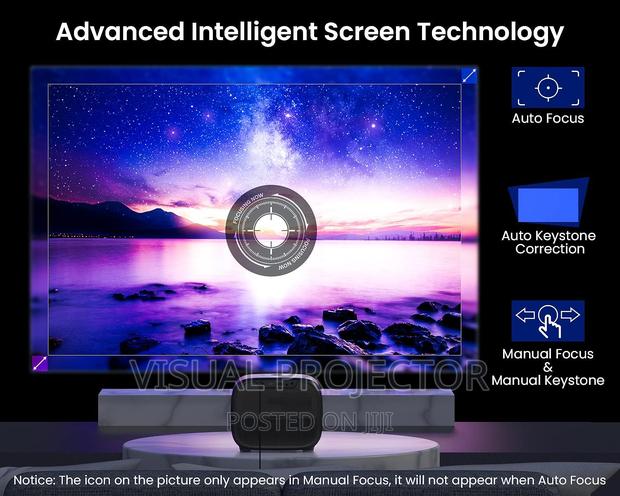 ETOE 1080P Smart Projector, Video Projector With Android - thumbnail 6