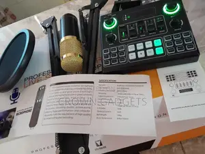 Condenser Microphone DJ Mixer With Adjustable Mic Suspense