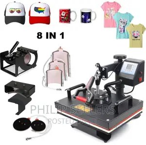 Our 8 In1 Combo Heat Press Can Be Used for Branding T-Shirts