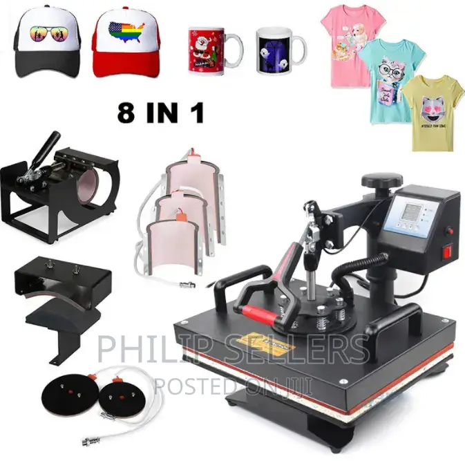 Our 8 In1 Combo Heat Press Can Be Used for Branding T-Shirts