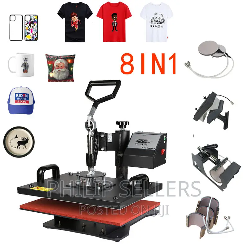 8 in 1 Heat Press Machine Can Be Used for T-Shirts, Caps, Ce