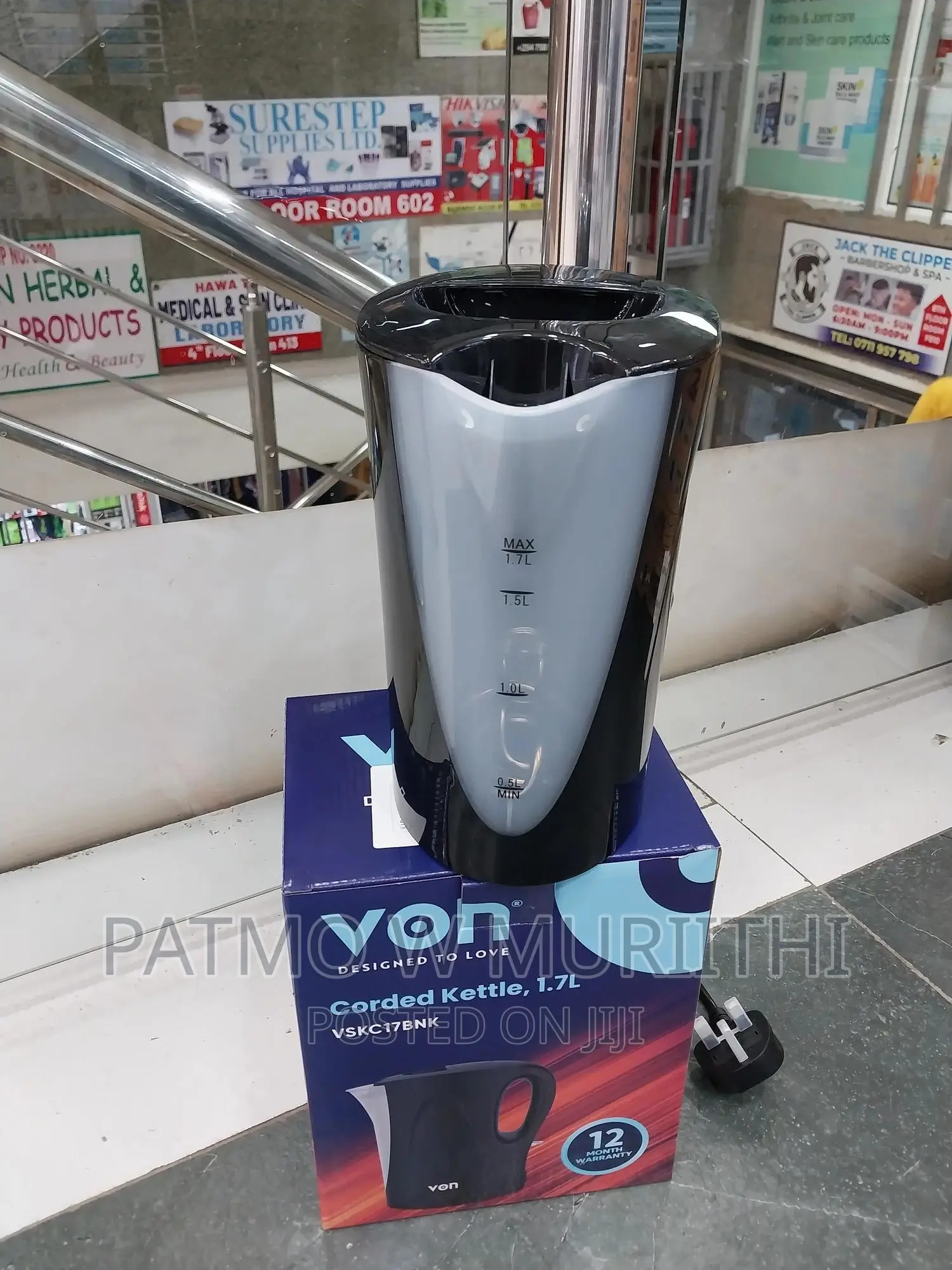 Kettle- Von Heater Water Kettle 1.7L Corded