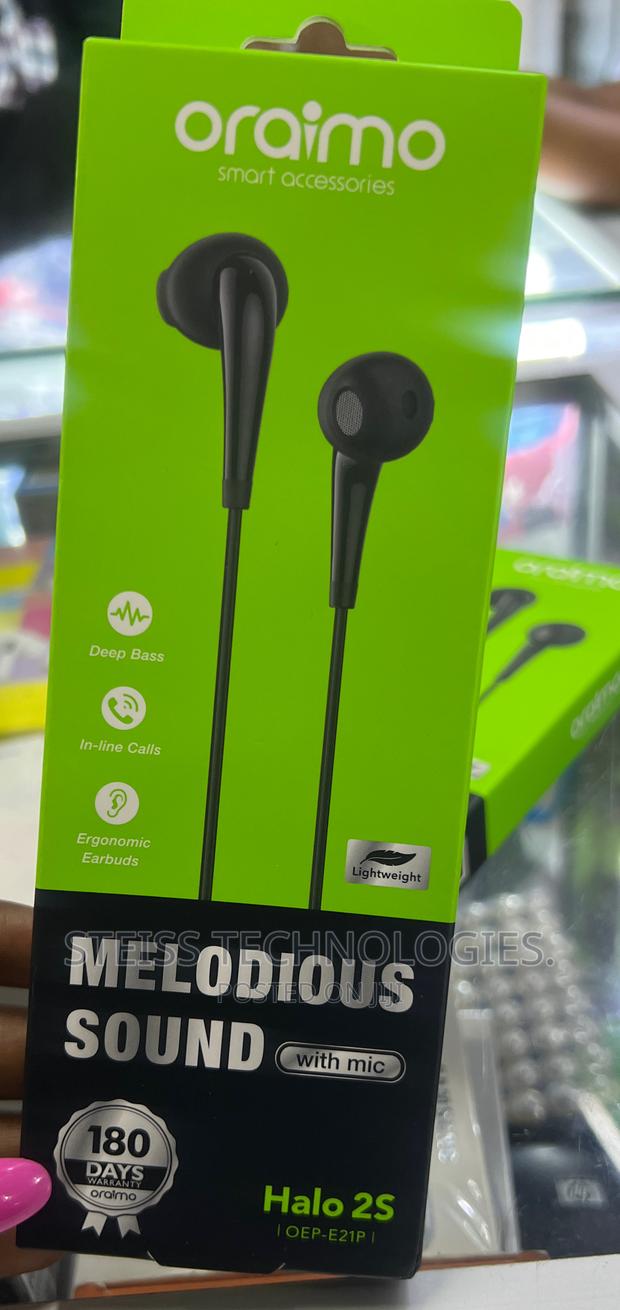 Flat Wired Oraimo Headsets.