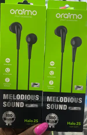 Flat Wired Oraimo Headsets.