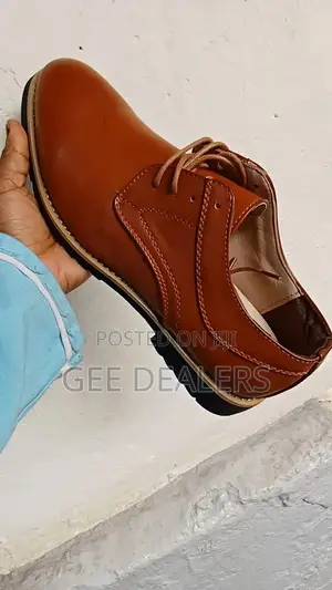Brown Men Official Low Cut Shoes