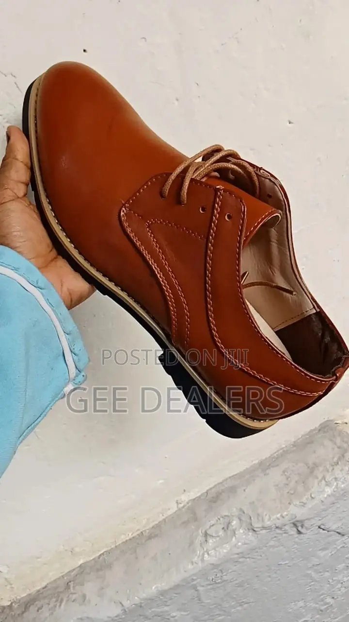 Brown Men Official Low Cut Shoes