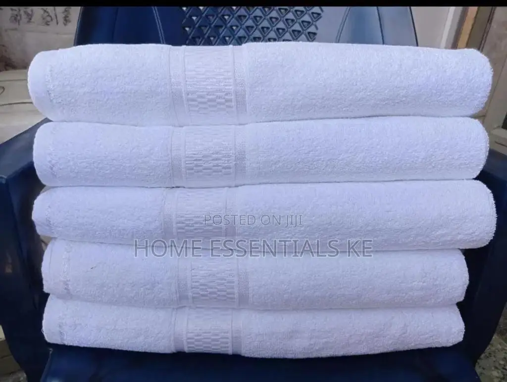 White Towels Available 70 By 140cm, 90 By 165cm