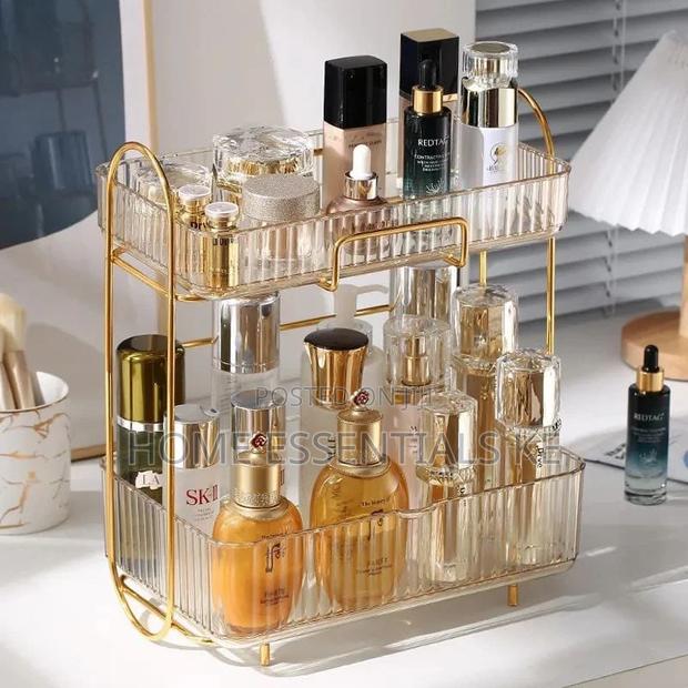 *Acrylic Double Layer Cosmetic Organizer Size:30.5*18*35.5