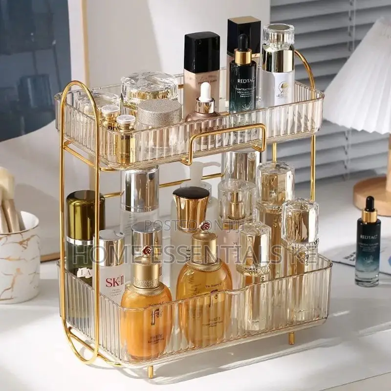 *Acrylic Double Layer Cosmetic Organizer Size:30.5*18*35.5