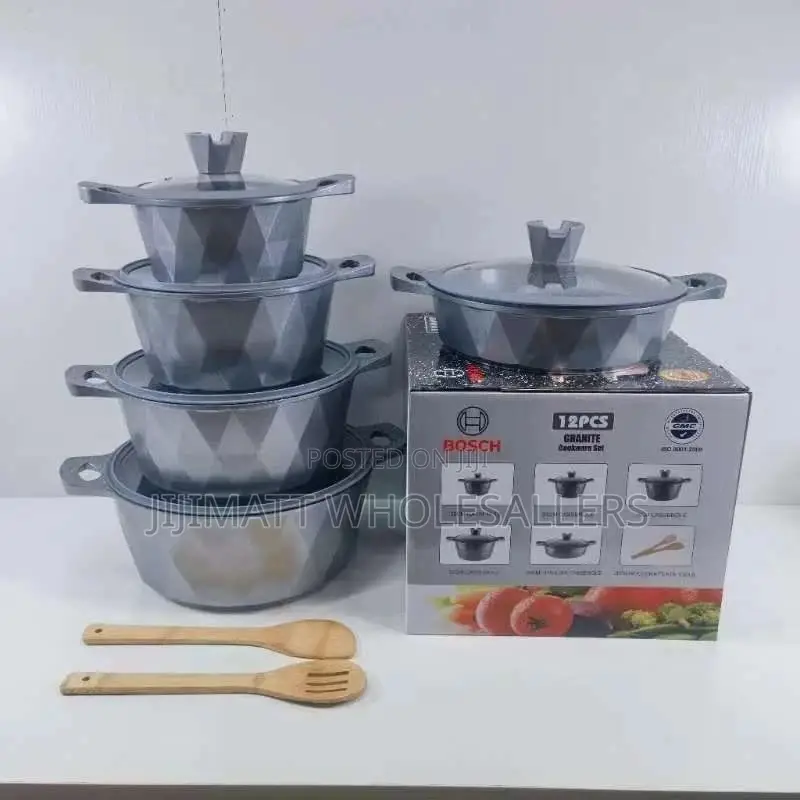 *_Bosch 12pc Cookware With Silicone Lid Covers*