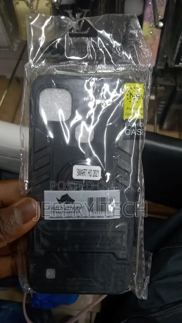 Infinix Smart HD 2021 BLACK Hard Cover CASE With a Ring