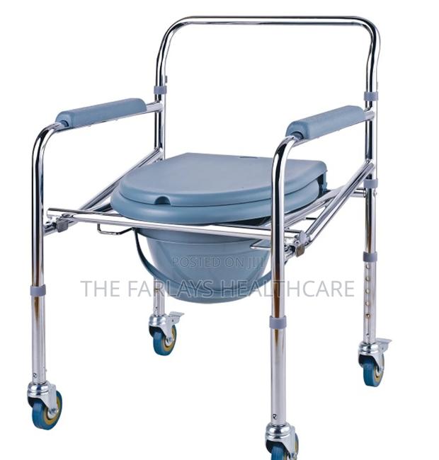 Foldable Commode Chair With Wheels Foldable - main view