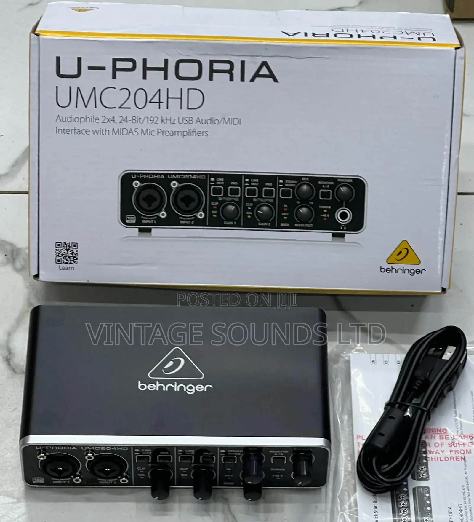 Behringer U-Phoria UMC204HD 2x4 USB Audio/Midi Interface