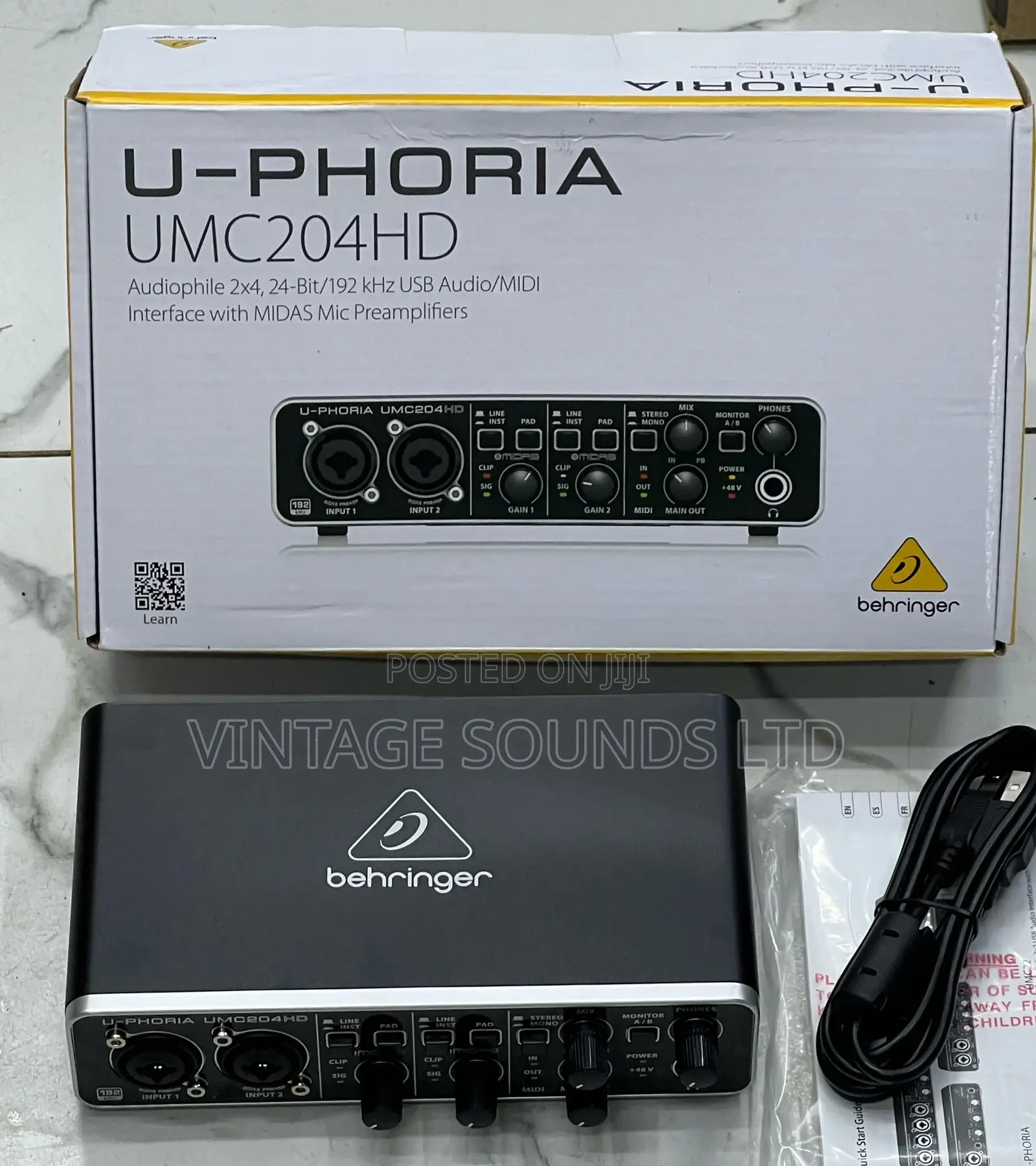 Behringer U-Phoria UMC204HD Audiophile 2x4 USBMIDI Interface
