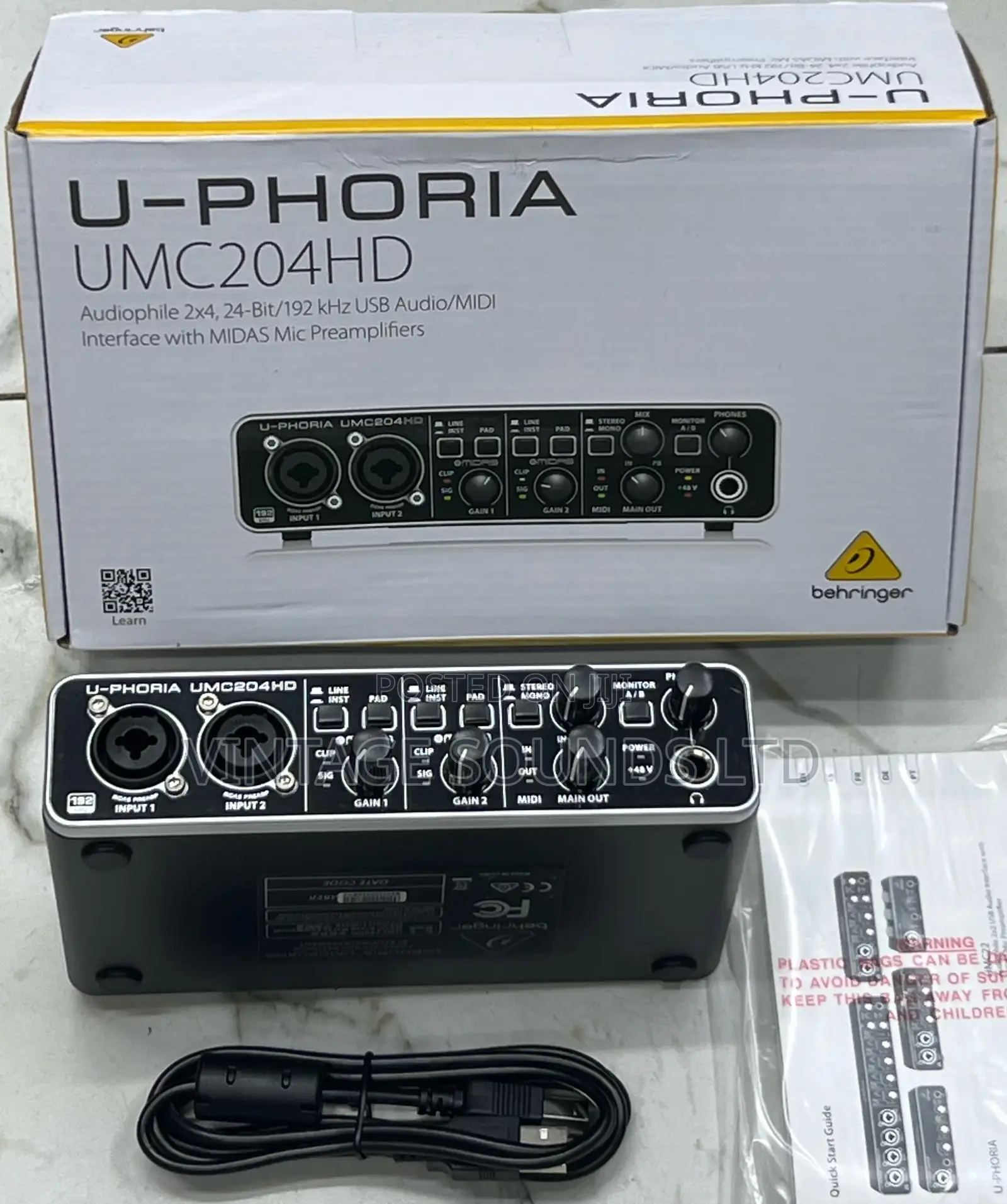 2channel Behringer Umc204hd Studio Soundcard