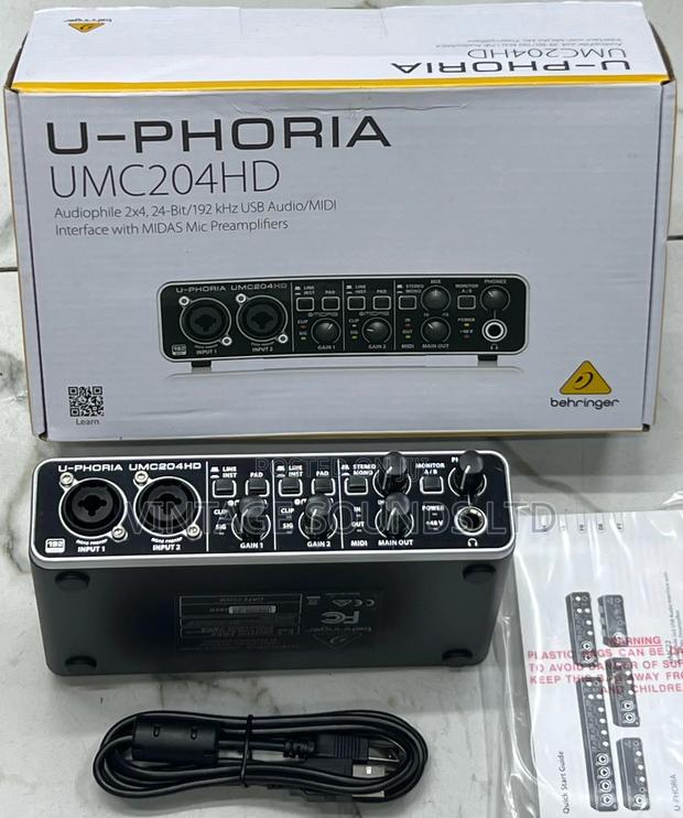 2channel Behringer Umc204hd Studio Soundcard - main view