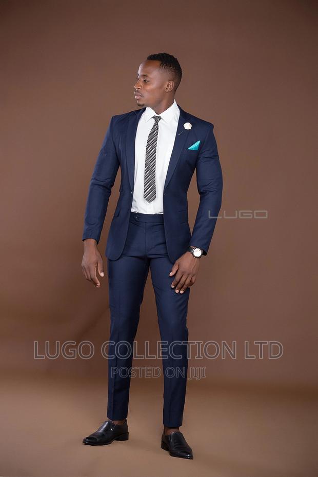 Men’S Suit .Custom Made Navy Blue Suit - thumbnail 2