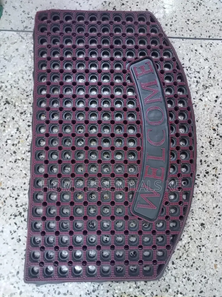 50*80cm Rubber Door Mat -Green, Silver, Golden,Wine Red.