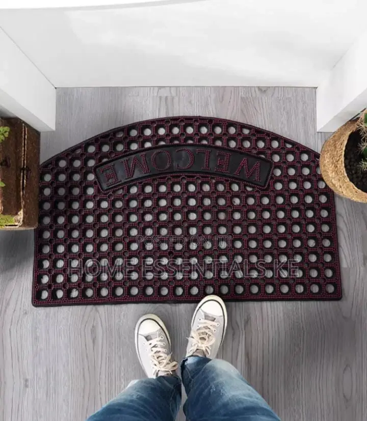 50*80cm Rubber Door Mat -Green, Silver, Golden,Wine Red.