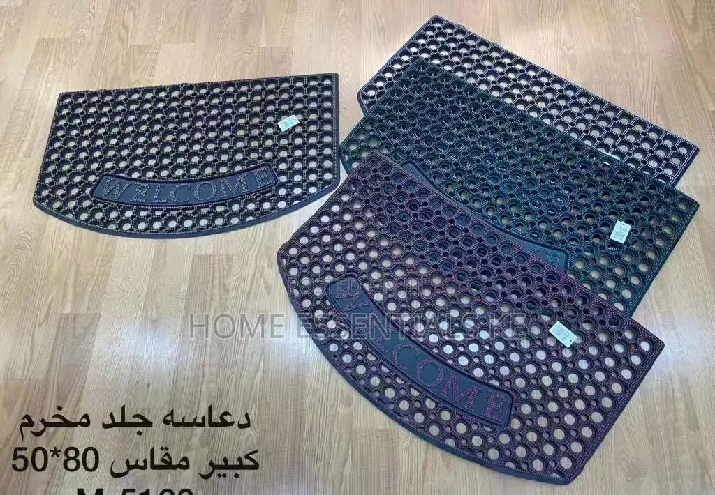50*80cm Rubber Door Mat -Green, Silver, Golden,Wine Red.