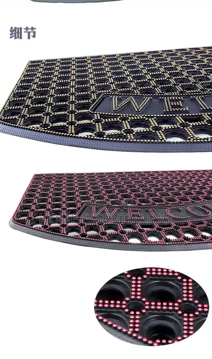50*80cm Rubber Door Mat -Green, Silver, Golden,Wine Red.