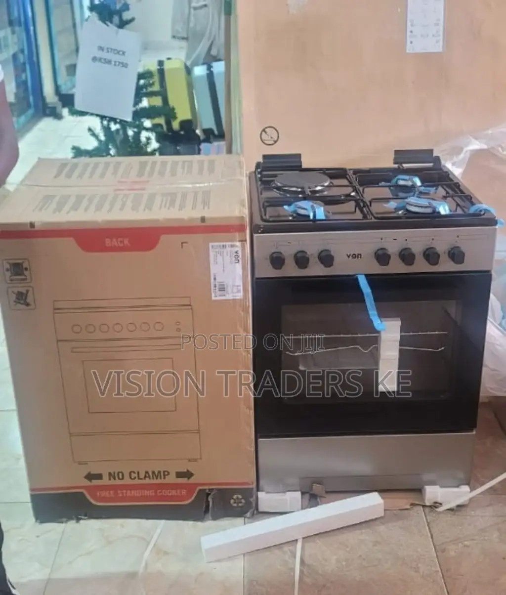 60*60 Von 3+1 Standing Cooker Electric Oven Top Black-Silver