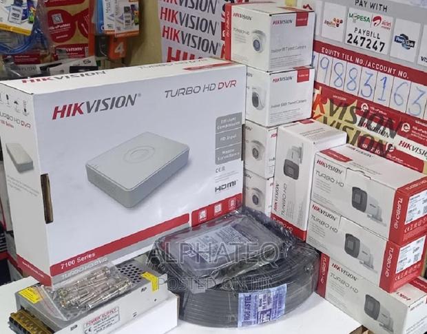 Four Hikvision 4 CCTV Set Camera CCTV Installation Kit 1080/ - main view